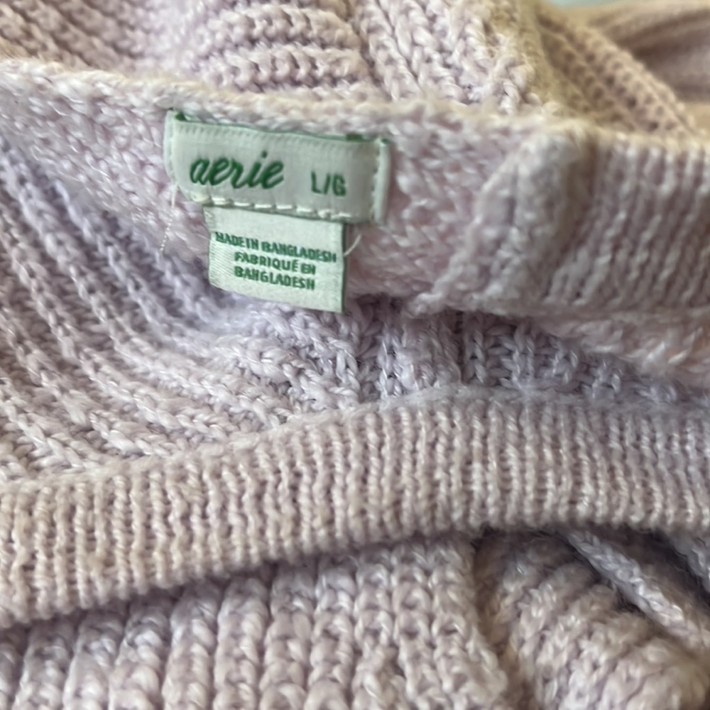 Aerie Light Pink Open-Back Sweater - Picture 5 of 5